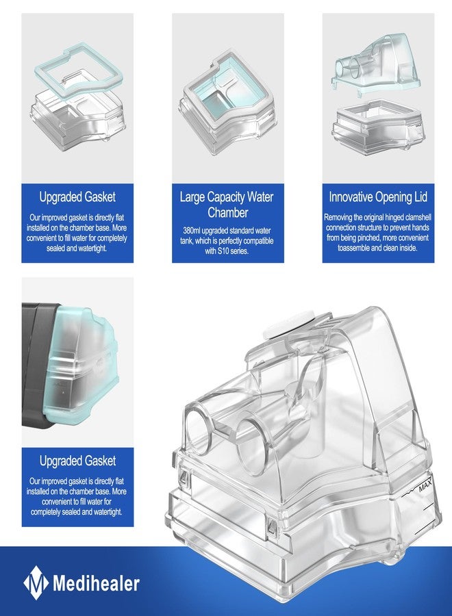 Medihealer 2025 Latest Water Chamber for AirSense 10 and AirCurve 10, FSA HSA Eligible,380ml Upgraded Humidifier Tub for AirSense 10 not AirSense 11,Great-Value CPAP Supplies by Medihealer. - Image 3